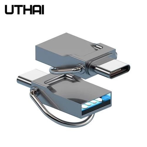 KALPZ-Uthai C12 Type-C Otg Usb3.0 Clé Usb-C Clé Usb Téléphone Intelligent Mémoire Mini Clé Usb 32Gb 64G,64 Go,Pd089-Black