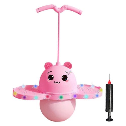Ballon Pogo Avec Poignée Balle Rebondissante Rose