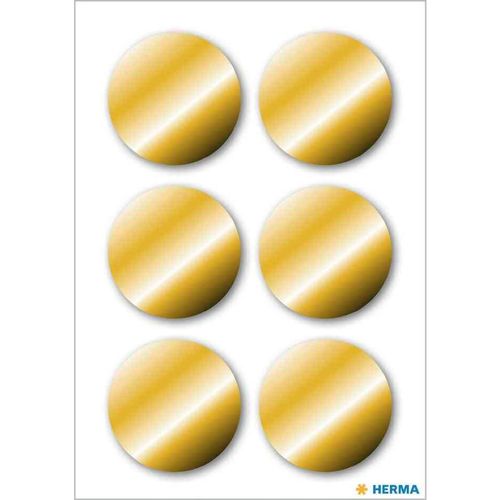 Herma Sticker De Noël, Rond, 32 Mm, Or