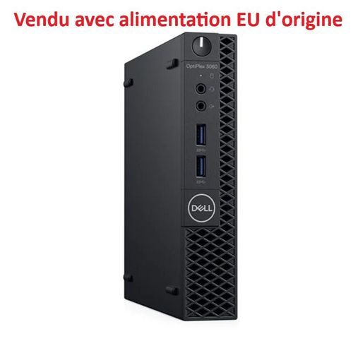 Dell Optiplex 3060 Micro Intel Core i3-8100T - 3.1 Ghz - Ram 8 Go - SSD 256 Go