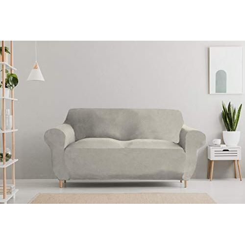 Housse de canapé élastique : Crème / 3 places