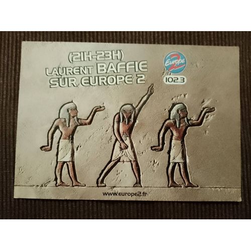 Carte Postale Colorée Publicitaire "Europe 2"Vintage Années 90.