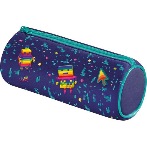 Maped Trousse Ronde Pixel Party, Bleu