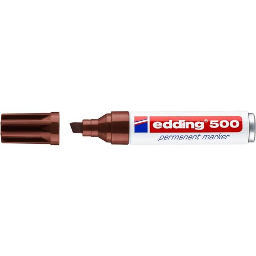 Edding Marqueur Permanent 500 Corps Alu Marron Pointe Biseautée 2-7 Mm