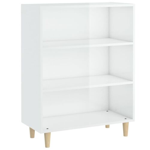 Vidaxl Buffet Blanc Brillant 69,5x32,5x90 Cm Bois D'ingénierie