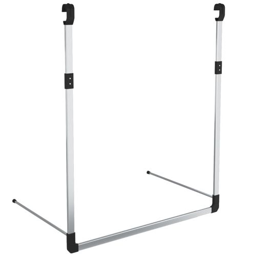 vidaXL Rail de suspension de garde-robe télescopique Argenté