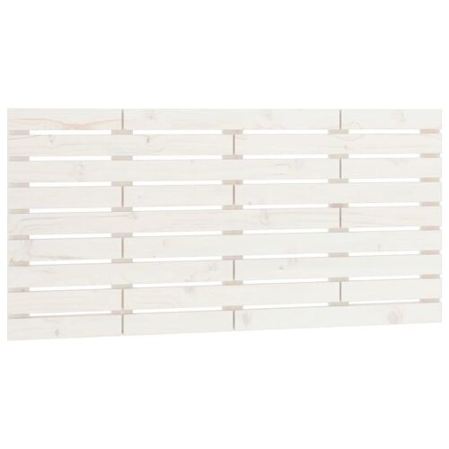 vidaXL Tête de lit murale Blanc 126x3x63 cm Bois massif de pin