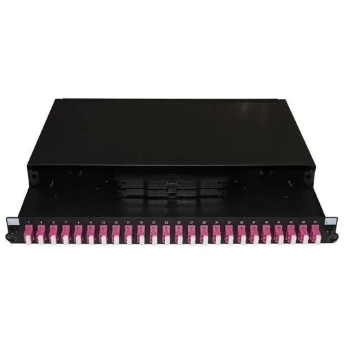 LINK LK24LC4 Panneau Fibre Optique 19" avec 24 adaptateurs LC Duplex OM4 Profondeur 250 mm