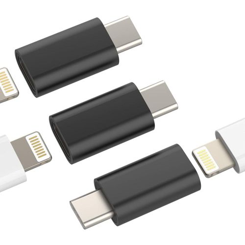 NFGR-Adaptateur Lightning Usb C (3 Pack) Pour Iphone 15 Pro Max Plus, Ipad 10, Macbook Air, Femelle Type C Prise, Mâle Lightning Prise, Compatible Avec Apple Et Samsung