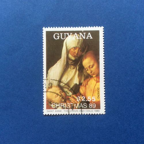 Guyane - Noël - Tableau De Albrecht Dürer - Saint-Anne Et La Vierge À L'enfant (Y & T 2151)