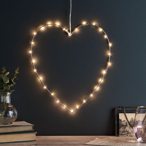 C?ur Lumineux Or Rose à Micro LED