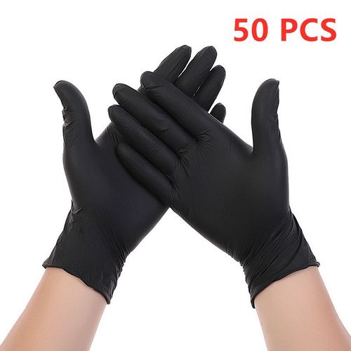 Gants rose NitCarter sans poudre de poulet,gants pour livres ménagers,cuisine,jardinage,travail,vaisselle,industriel,50 pièces -Noir 50pcs-XS-B