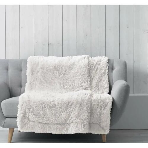 Plaid Couverture Imitation Fourrure - Marilou - Beige - 125 X 150 Cm