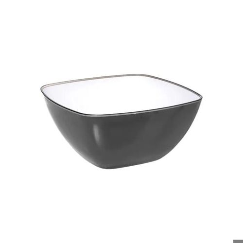 Saladier - Charbon - 25 Cm - Double Paroi - Orange Corail - Intérieur Blanc