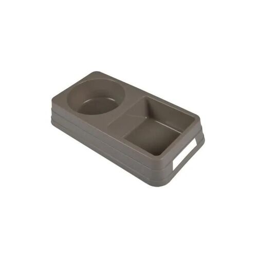 Gamelle Double En Plastique Taupe