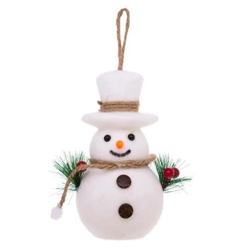 Bonhomme de neige - Non spécifié - Boule de sapin - 13x8x17 cm - Polystyrène - Décoratif Noël