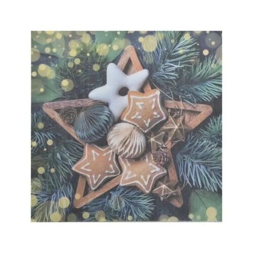 Lot de 20 serviettes en papier Gateau et etoile