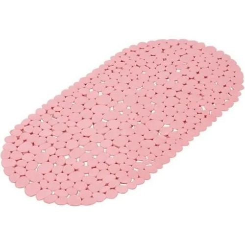 Tapis de bain - Confort - Rose - 69 x 36 cm - Motif Galets - Sécurisé et Élégant