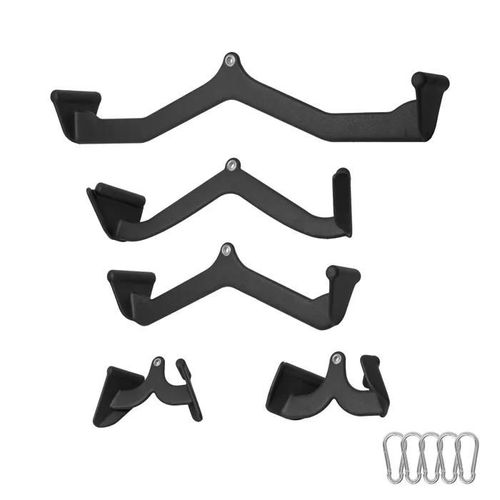 Accessoires De Traction Lat-Duoku-Ensemble De 5 Barres En T Et En V Pour Machine À Câble-Barre De Traction Pour Triceps