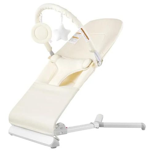 Transat Pour Bébé-Duoku-Siège Transat Pliable Pour Bébés De 0 À 9 Mois-Transat Pour Nouveau-Né Avec 2 Angles D'inclinaison-Beige