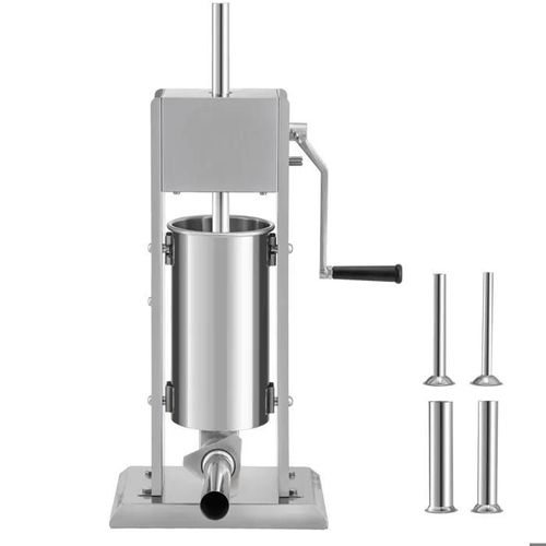 Poussoir à Saucisses Manuelle-Duoku-5 L-Machine de Remplissage de Saucisses Verticale à Deux Vitesses-Acier Inoxydable 304