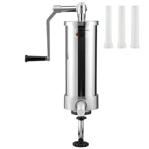 Poussoir à Saucisses Manuelle-Duoku-3 L-Machine de Remplissage de Saucisses Verticale-Acier Inoxydable 304