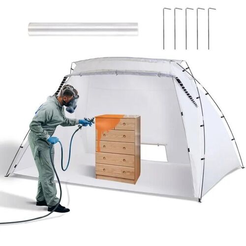 Abri de Peinture Portable-Duoku-10 x 7 x 6ft-Cabine de Peinture Pop-up Pliable pour Meubles et Grands Projets de Bricolage