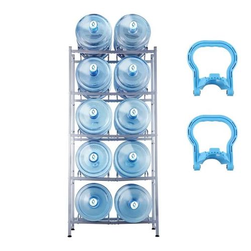 Support Pour Carafe-Duoku-5 Niveaux-Support Pour Bouteilles De 5 Gallons-Double Rangée Pour 10 Bouteilles-Pour Cuisine Bureau