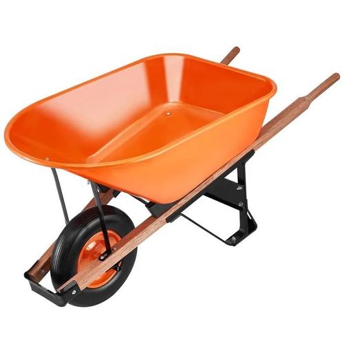 Chariot à Brouette-Duoku-Capacité de Charge de 6 pi3 et Capacité de 330 lb-Chariot à Benne Basculante de Jardin à une Roue