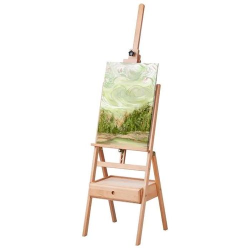 Chevalet À Cadre En H Studio-Duoku-Peut Contenir Des Toiles Jusqu'à 36"-Chevalet D'artiste En Hêtre,Capacité De Charge De 22 Lb