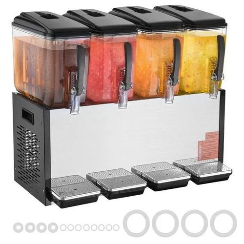 Distributeur de Boissons Commerciales-Duoku-4 réservoirs de 12 L-Refroidissement de 45 °F à 54 °F-pour Restaurants et Bars