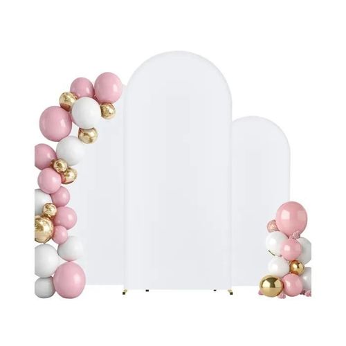 Support De Toile De Fond Pour Arche De Mariage-Duoku-Ensemble De 3-Cadres En Métal-Avec Design À Barre Transversale