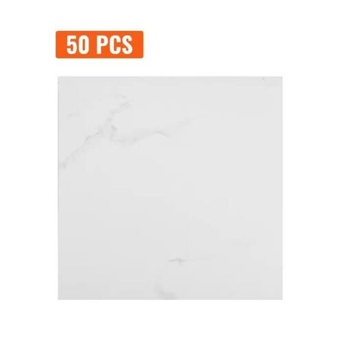 Dalles de Sol - DUOKU - WB-4503 - Vinyle Autocollantes - 12 x 12 pouces - Marbre blanc