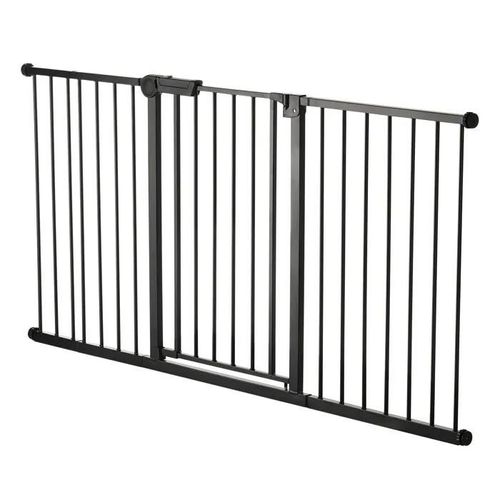 Barrière De Sécurité Extensible-Duoku-154-161 Cm-Barrière Réglable Pour Escaliers Et Animaux-Pour Couloirs Et Portes-Noir
