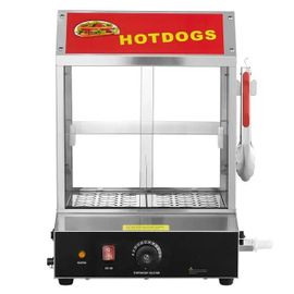 Cuiseur Vapeur pour Hot-dogs-Duoku- 27L-Hot Dog Hut Steamer à 2 Niveaux-Contrôle de la Température 30¿ 85¿