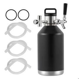 Système de Robinet de Mini Fût de Bière-Duoku-4 L-Acier Inoxydable-Pressurisé avec Régulateur de CO2-Affichage de la Pression