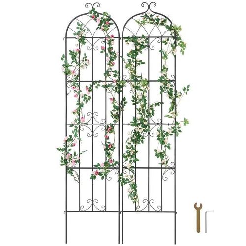 Treillis De Jardin Pour Plantes Grimpantes-Duoku-87 X 20 Po-Lot De 2- Métal Antirouille-Embellissez Votre Jardin