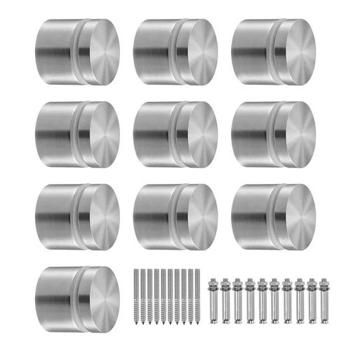 Lot de 10 Supports de Balustrade à Pinces Rondes en Verre-Duoku-pour Verre Trempé de 0,8 à 1,62 po-Acier Inoxydable 316