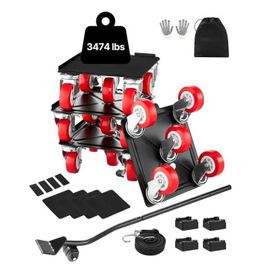 Furniture Dolly-Duoku-Charge de 3474 lb-Déménageurs de Meubles Robustes avec 5 Roues à 360 °-Panneau en Acier au Carbone