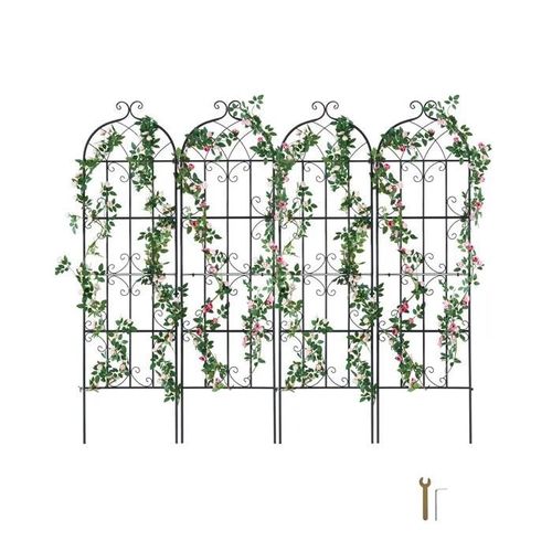 Treillis De Jardin Pour Plantes Grimpantes-Duoku-71 X 20 Po-Lot De 4-Métal Antirouille-Embellissez Votre Jardin
