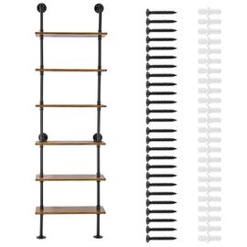 Étagère - Duoku - Wpsr-Xm014 - 6 Niveaux - Bois Rustique - Acier Galvanisé