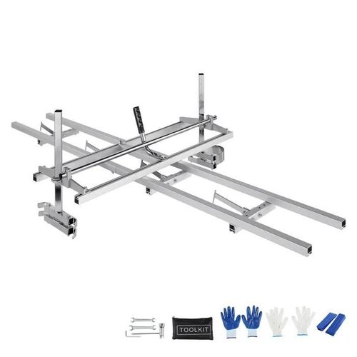 Système de Guidage de Rail et de Tronçonneuse-Duoku-Scierie Portable pour Barre de Guidage de 14 à 36 po-Rail en Aluminium de 9 pi