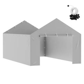 Auvent De Remplacement-Duoku-Pour Abri D'auto-Paroi Latérale-12' X 20'-Bâche Robuste Et Imperméable-Protection Uv