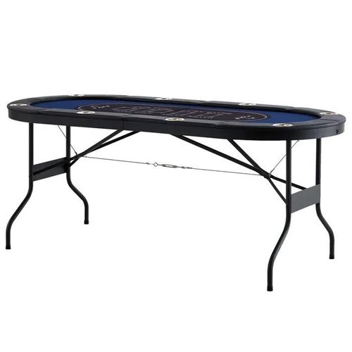 Table de Poker Pliable-Duoku-8 Joueurs 72 Pouces-pour Blackjack et Texas Holdem avec Rails Rembourrés