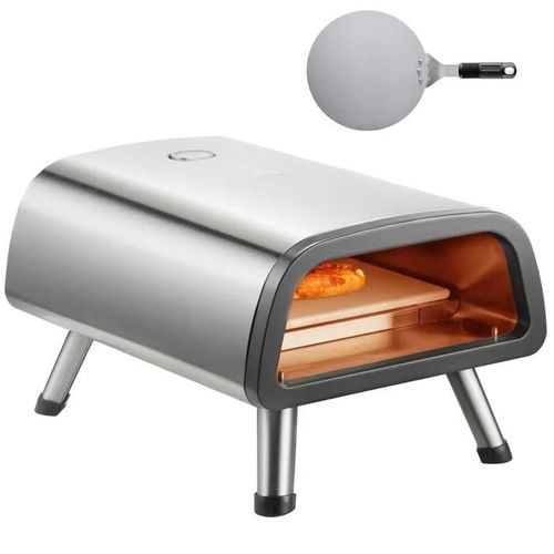 Four à Pizza électrique-Duoku-Acier Inoxydable-Portable-Pour la Maison et L'extérieur-Pour la Fabrication de Pizzas en Intérieur