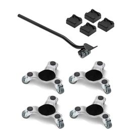Roulant pour Meubles-Duoku-Capacité de 440 lb-3 Roues Robustes avec Roulettes Pivotantes Triangulaires-Acier au Carbone