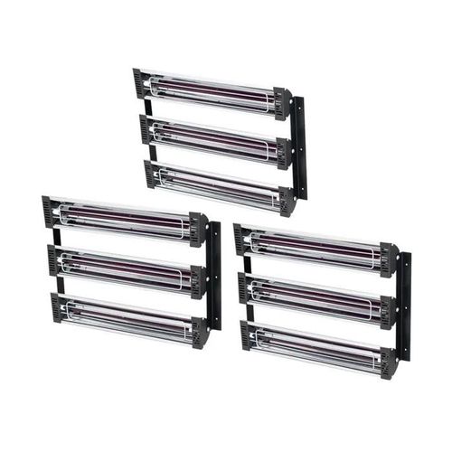 Lot de 3 Radiateurs de Séchage de Peinture-Duoku-Infrarouge 3 kW-pour Peinture-Température Réglable de 40 à 100 ¿-Grande Surface