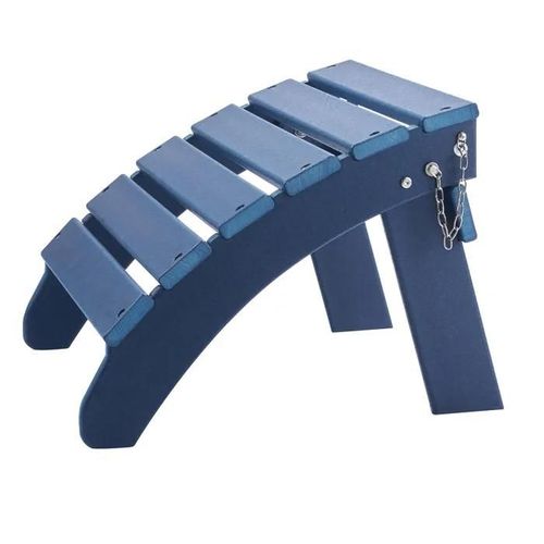 Pouf Adirondack Pliable En Pehd-Duoku-47 X 47 X 35 Cm (18,7 L X 18,9 L X 13,8 H)-Repose-Pieds Résistant Aux Intempéries Pour Chaise
