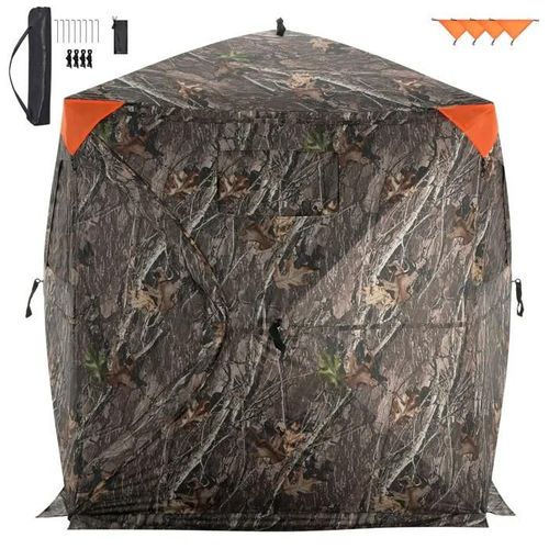 Store De Chasse Transparent 270°-Duoku-Store De Cerf Escamotable Pour 2 À 3 Personnes-Avec Sac De Transport, Tente Portable