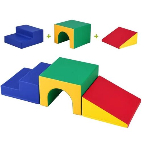 Jeu D'escalade - Duoku - Tunnel D'escalade Simple - 3 Pièces - Coton Perlé - Pour Enfants À Partir De 3 Ans